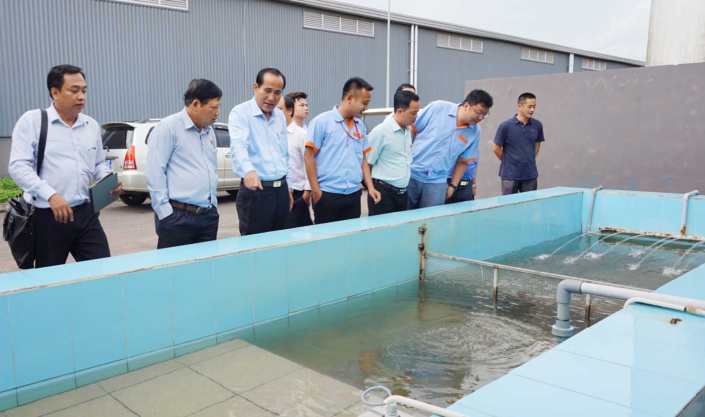 Khảo sát hệ thống xử lý nước thải tại Khu công nghiệp Thuận Đạo mở rộng (huyện Bến Lức)