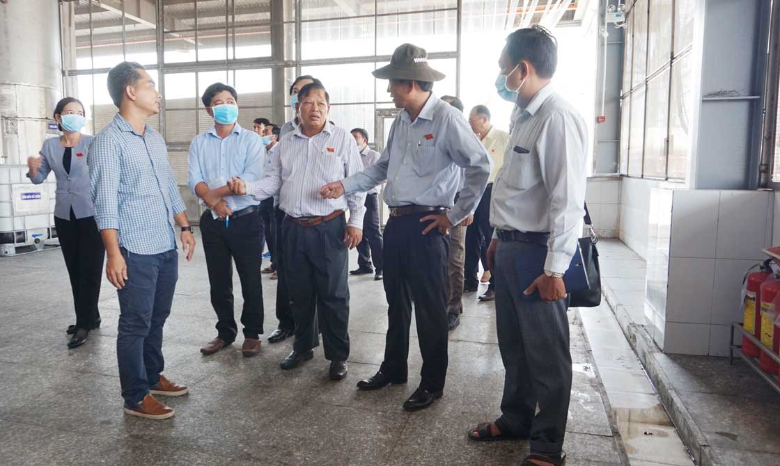 Phát triển kinh tế phải đi đôi với bảo vệ môi trường bền vững Đoàn khảo sát tại Khu công nghiệp Đức Hòa 1-Hạnh Phúc (huyện Đức Hòa)