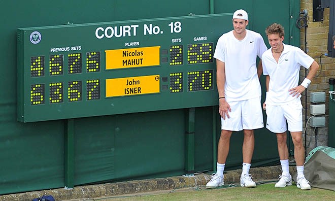 John Isner từng lập kỷ lục tại Wimbledon 2010