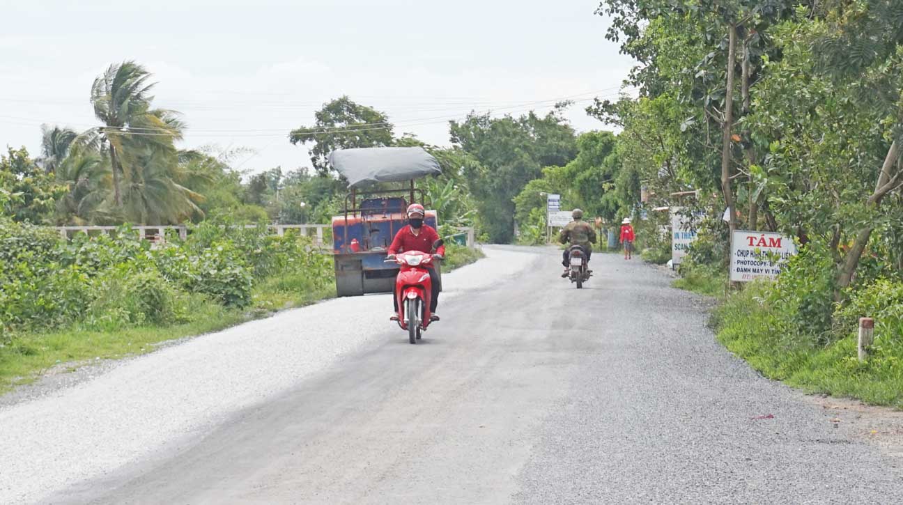 Tuyến đường trục chính xã Bình Hòa Nam được mở rộng