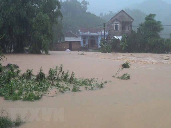 Ảnh hưởng của mưa lũ tại huyện Ba Chẽ, Quảng Ninh. (Ảnh: TTXVN phát)
