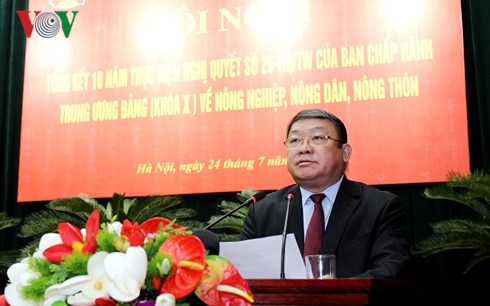 Ông Thào Xuân Sùng, Chủ tịch Trung ương hội nông dân Việt Nam. (Ảnh: Minh Long)