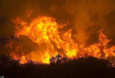 Cháy rừng lan rộng tại bang California, Mỹ. (Ảnh: AP)