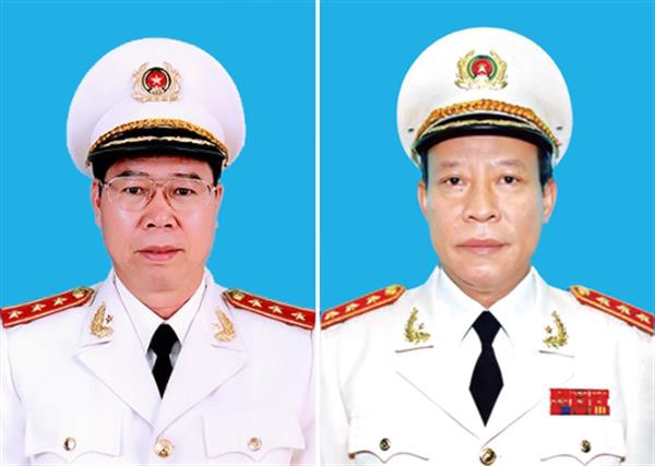 Thượng tướng Bùi Văn Nam (trái) và Thượng tướng Lê Quý Vương
