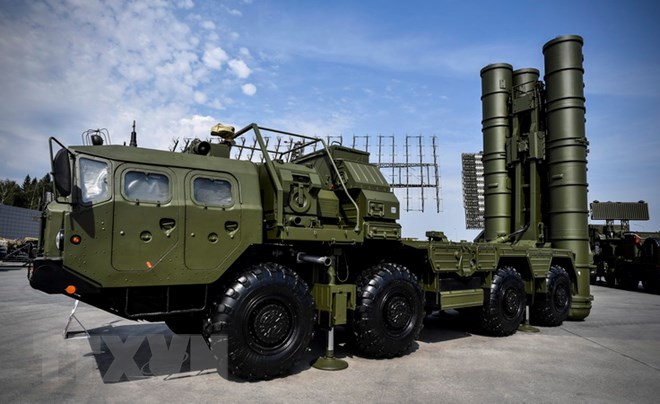 Hệ thống tên lửa S-400 được trưng bày tại Kubinka, ngoại ô Moskva ngày 22/8/2017. (Nguồn: AFP/TTXVN)