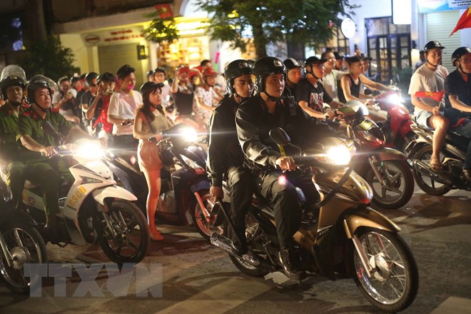 Bán kết Việt Nam-Hàn Quốc: Hơn 1.000 công an Hà Nội bảo vệ trật tự