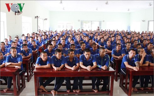 Các học viên sau khi được thu gom trở lại cơ sở cai nghiện ma túy Tiền Giang