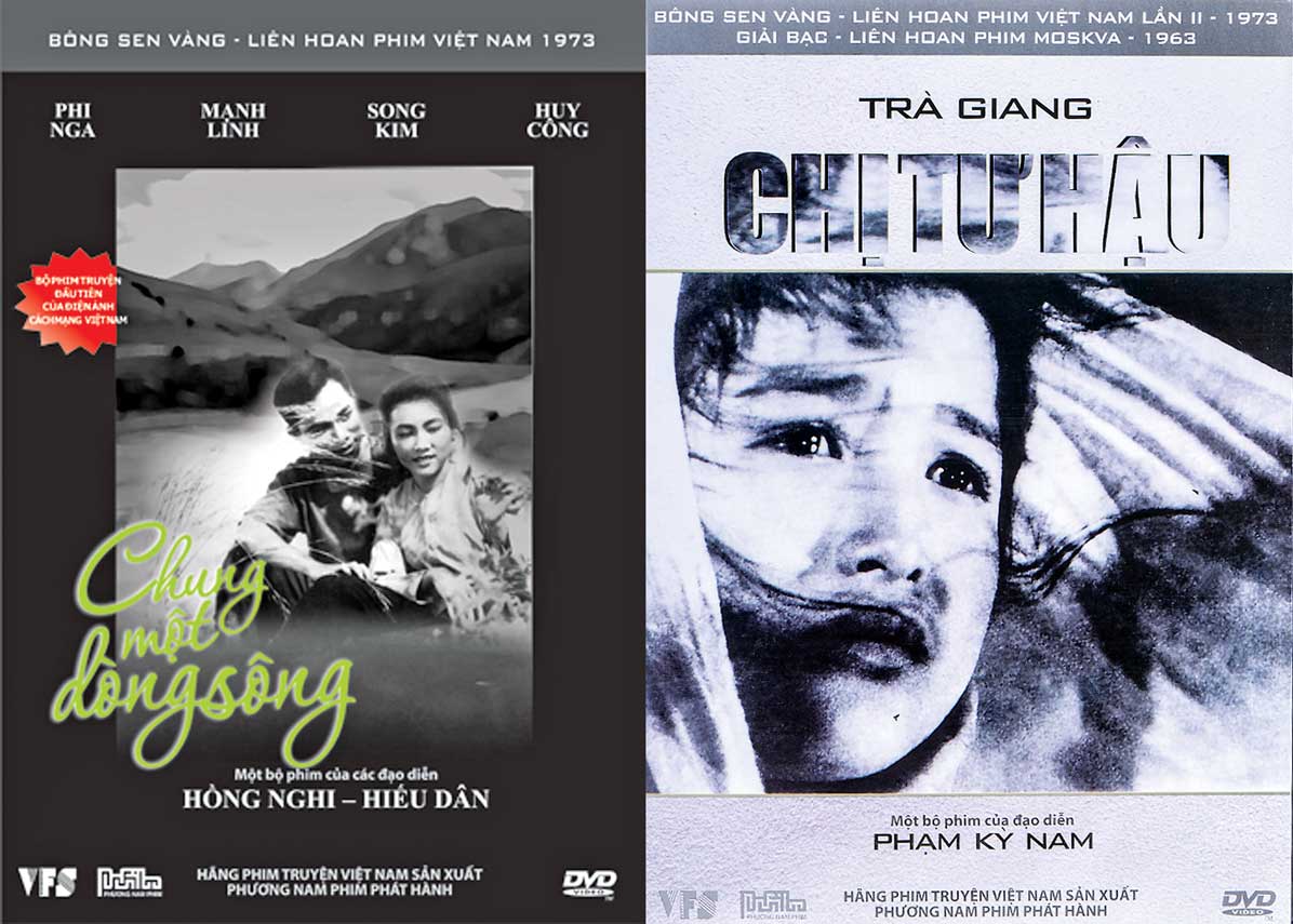 Chung một dòng sông như viên gạch đầu tiên đánh dấu sự khởi đầu cho phim truyện cách mạng Việt Nam; Chị Tư Hậu - một trong những bộ phim kinh điển của điện ảnh nước nhà. Ảnh: Internet