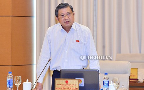 Chủ nhiệm Ủy ban Đối ngoại Nguyễn Văn Giàu phát biểu tại phiên thảo luận (Ảnh: Quochoi.vn)