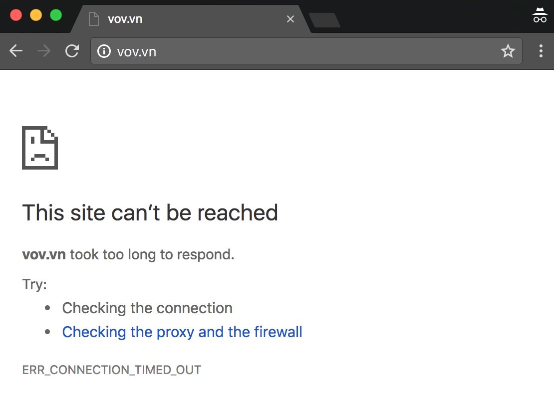 VOV.vn cũng đang gặp vấn đề.