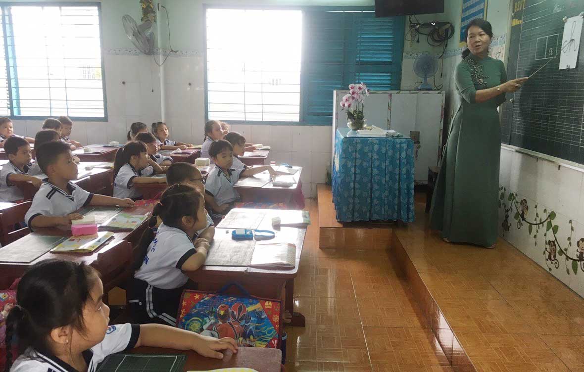 Học sinh Trường Tiểu học Mai Thị Non học theo chương trình Tiếng Việt 1 - Công nghệ giáo dục