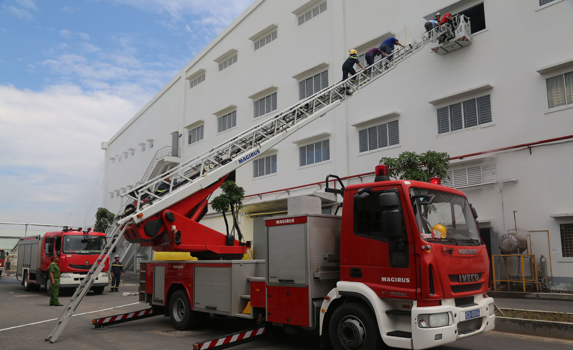 Lực lượng Cảnh sát phòng cháy, chữa cháy và cứu hộ, cứu nạn Công an tỉnh tăng cường diễn tập