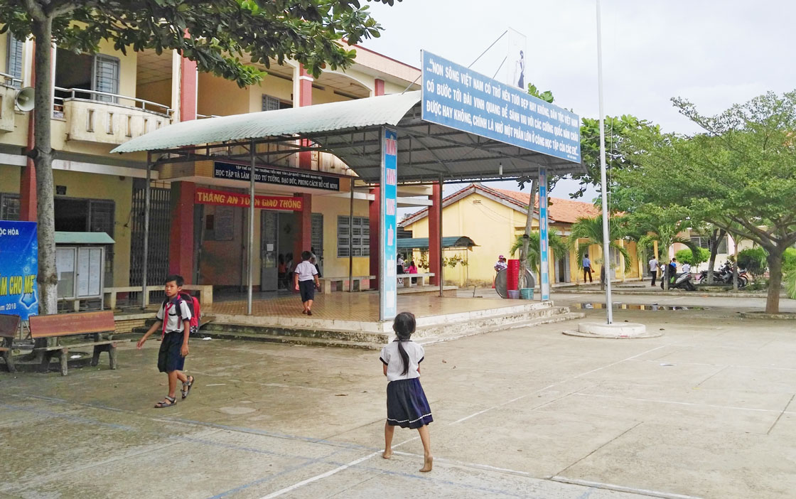 Tân Lập nỗ lực nâng cao đời sống người dân Hiện nay, 3/3 trường học trên địa bàn xã đều được công nhận đạt chuẩn quốc gia (Trong ảnh: Trường Tiểu học Tân Lập)