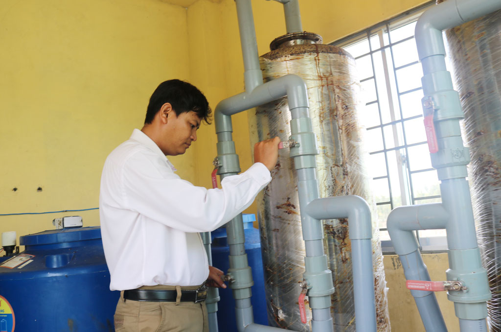 Nhiều trạm cấp nước được đầu tư nâng cấp, cơ bản đáp ứng nhu cầu sử dụng nước của người dân
