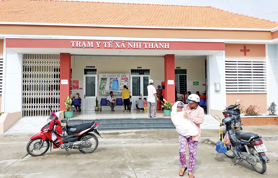 Xã Nhị Thành có Trạm Y tế được xây mới khang trang, rộng rãi, phục vụ tốt việc chăm sóc sức khỏe người dân 
