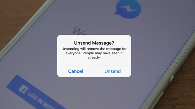 Nút "unsend" (thu hồi tin nhắn) của Facebook Messenger có thể sắp được phát hành chính thức.