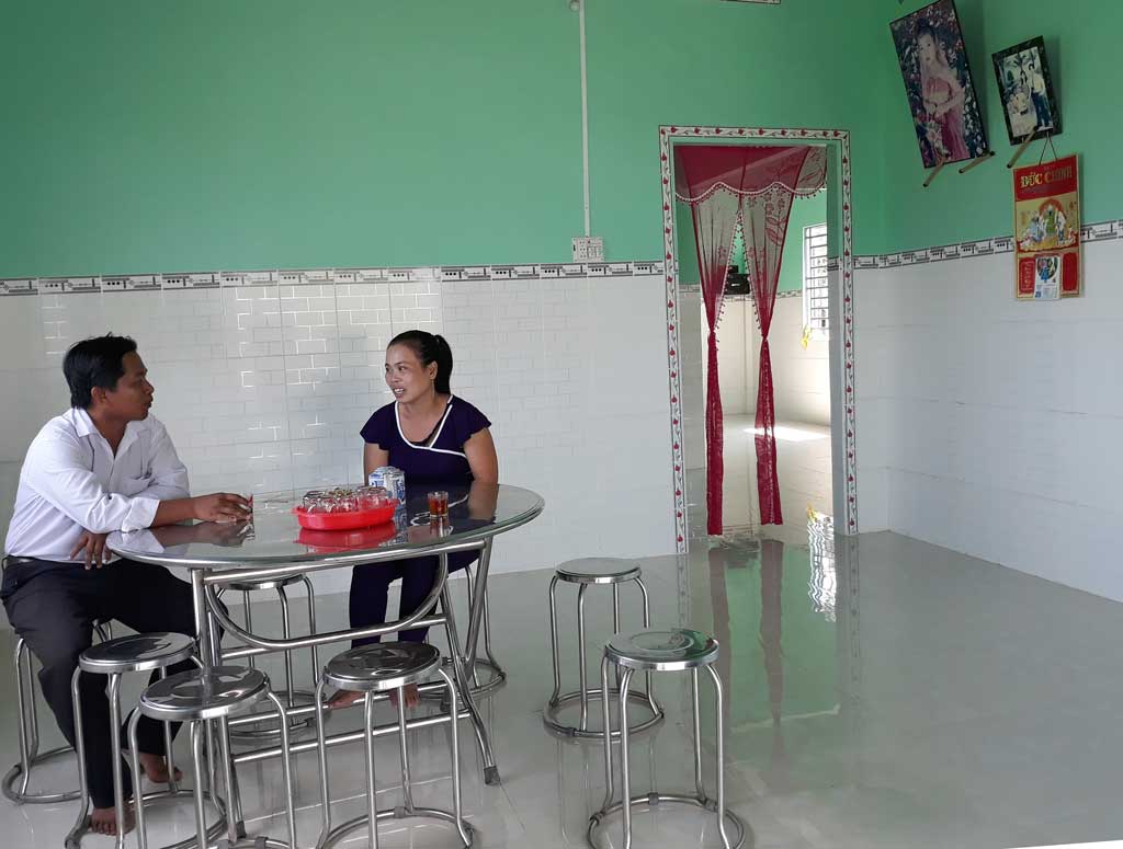 Nhờ hỗ trợ của Hội Nông dân, vợ chồng anh Nguyễn Văn Khắp cất được căn nhà mới kiên cố