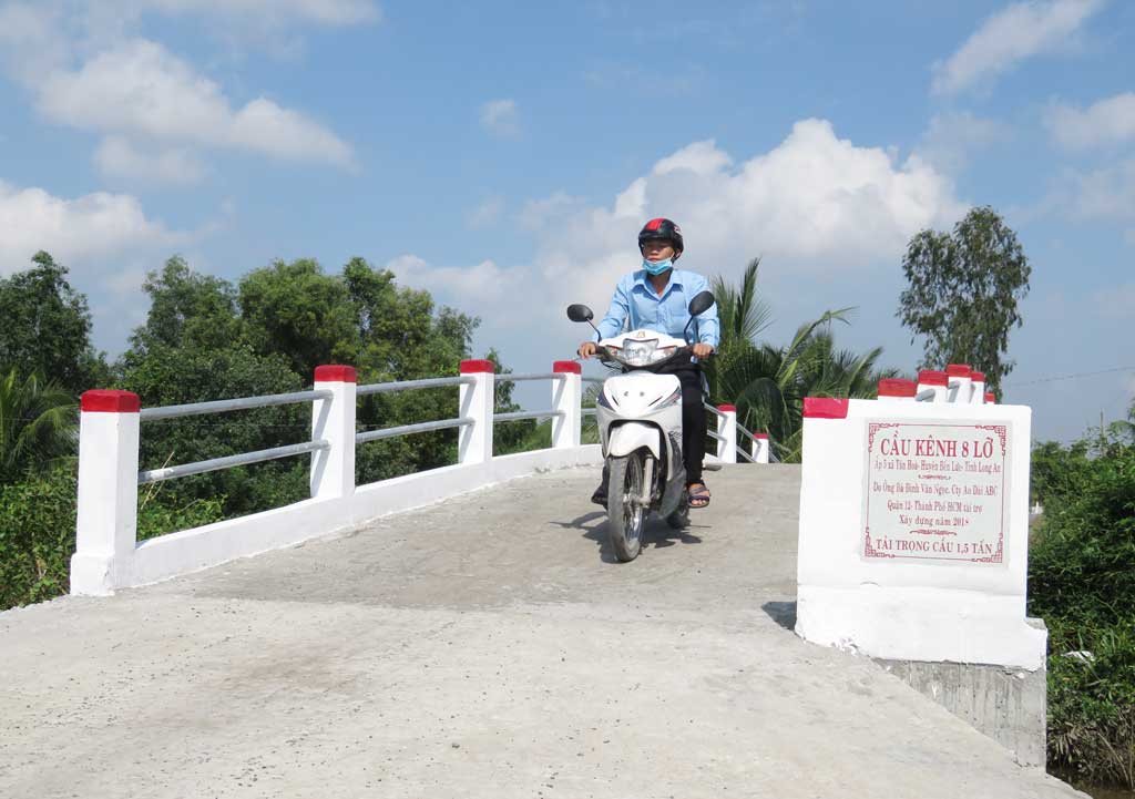 Cầu nông thôn được xây mới tại xã Tân Hòa