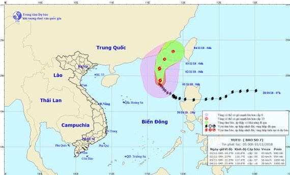 Storm Yutu weakens, turns out from East Sea