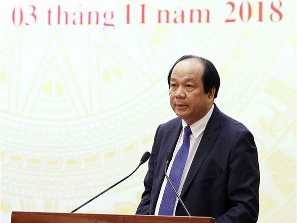 Họp báo Chính phủ: Giải đáp nhiều vấn đề dư luận quan tâm Bộ trưởng, Chủ nhiệm Văn phòng Chính phủ Mai Tiến Dũng phát biểu tại buổi họp báo. (Ảnh: Văn Điệp/TTXVN)