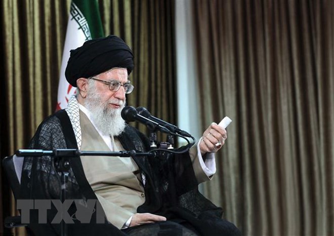 Lãnh tụ tối cao Iran, Đại giáo chủ Ali Khamenei phát biểu tại một cuộc họp ở thủ đô Tehran ngày 21/7. (Nguồn: AFP/TTXVN)