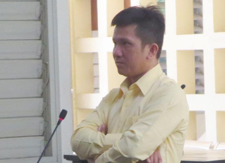 Bị cáo Nguyễn Hoàng Trọng tại phiên tòa xét xử