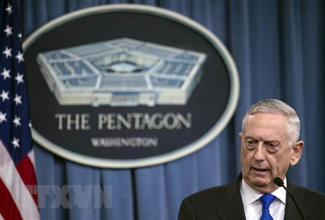 Bộ trưởng Quốc phòng Mỹ James Mattis. (Ảnh: AFP/TTXVN)