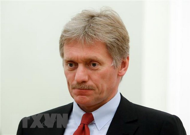 Người phát ngôn Điện Kremlin Dmitry Peskov trong cuộc họp tại Moskva. (Ảnh: AFP/TTXVN)