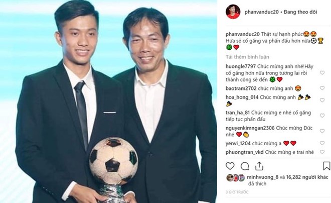 Trong khi đó, hậu vệ Đoàn Văn Hậu đã được vinh danh ở giải Cầu thủ nam trẻ hay nhất năm 2018.