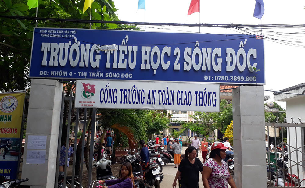 Trường tiểu học 2 Sông Đốc (huyện Trần Văn Thời, tỉnh Cà Mau). Ảnh: Báo N.Đ.T