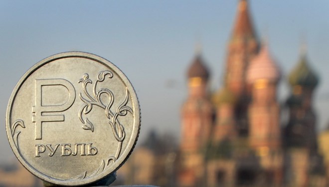 Đồng xu ruble của Nga (Nguồn: AFP/TTXVN)