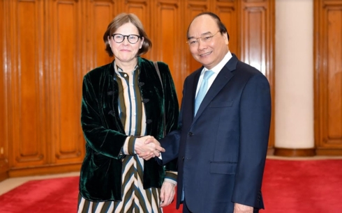 Thủ tướng Nguyễn Xuân Phúc tiếp tiếp Phó Chủ tịch Nghị viện châu Âu (EP) Heidi Hautala.