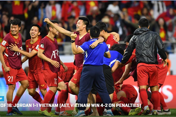 Tuyển Việt Nam là đội bóng đầu tiên vào tứ kết Asian Cup 2019