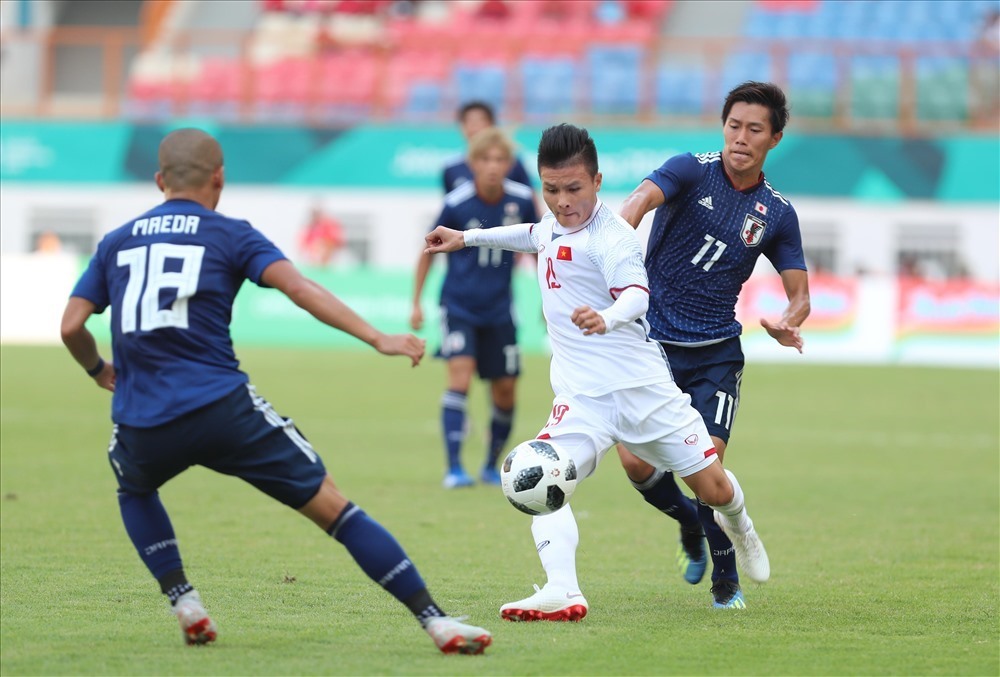 Quang Hải và các đồng đội từng đánh bại Nhật Bản ở Asiad 2018