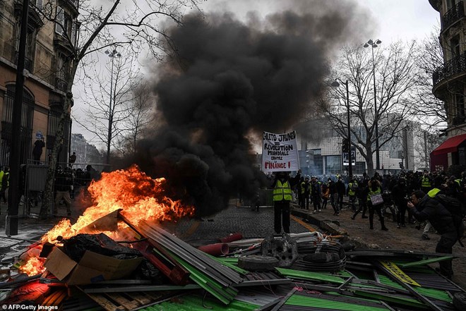 Các cuộc biểu tình của phong trào 'Áo vàng' tại Pháp. (Nguồn: AFP/Getty Images)