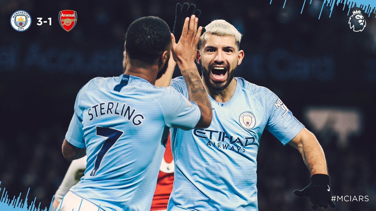 Aguero lập hat-trick, Man City thổi bay Arsenal