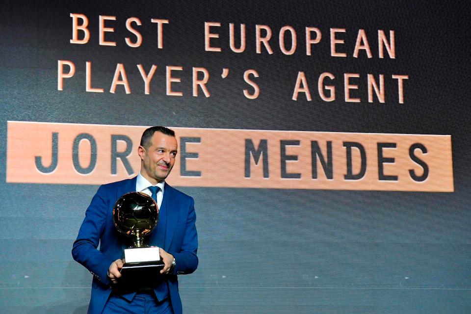 Jorge Mendes từng được bầu là Người đại diện tốt nhất châu Âu