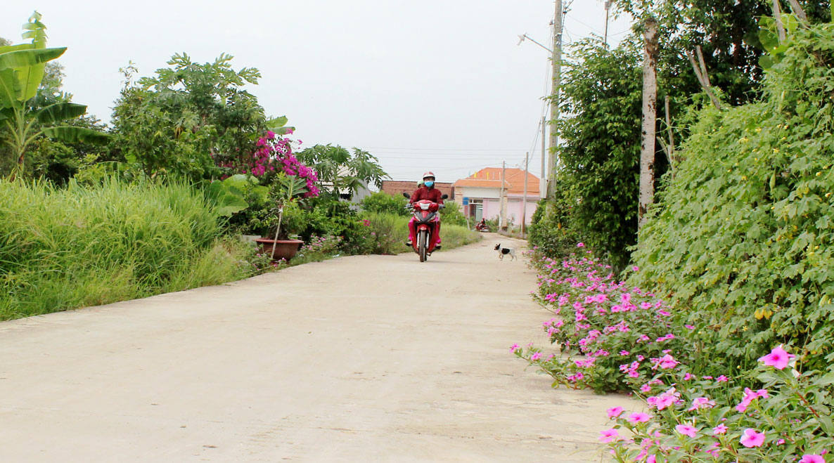 Cán bộ và nhân dân xã Phước Vân, huyện Cần Đước tham gia trồng cây