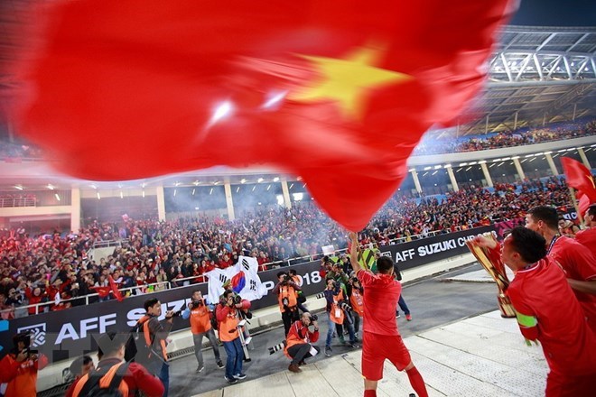 Bóng đá nam Việt Nam được kỳ vọng vô địch SEA Games 30. (Ảnh: Trọng Đạt/TTXVN)