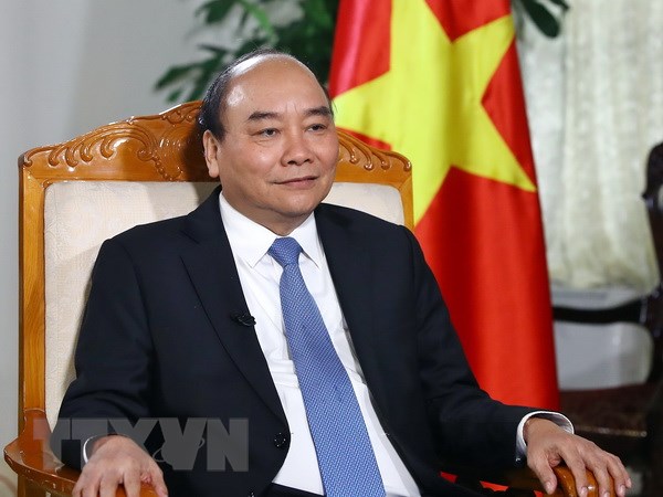 Thủ tướng Chính phủ Nguyễn Xuân Phúc trả lời phỏng vấn TTXVN. (Ảnh: TTXVN)