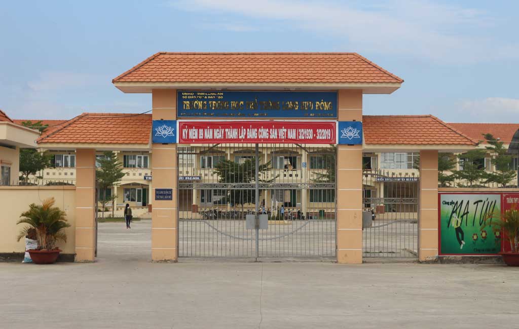Diện mạo mới của cù lao Long Hựu Trường THPT Long Hựu Đông được xây dựng khang trang