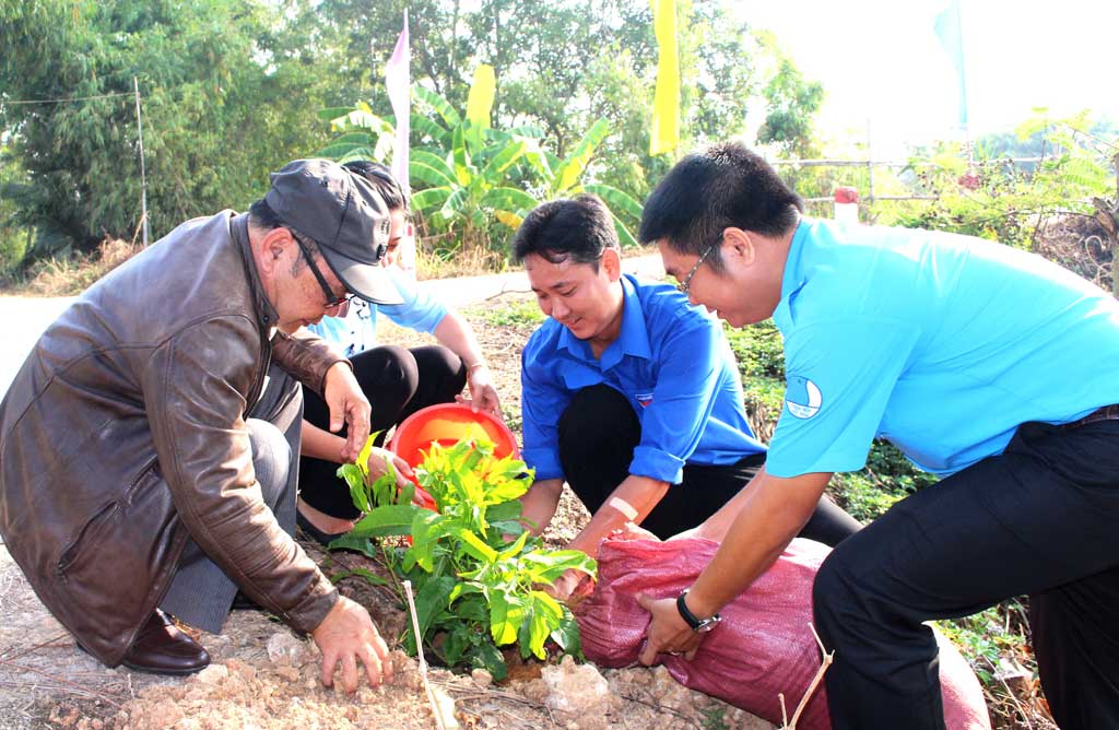 Đoàn viên, thanh niên trồng cây bảo vệ môi trường, tạo mỹ quan xanh, sạch, đẹp