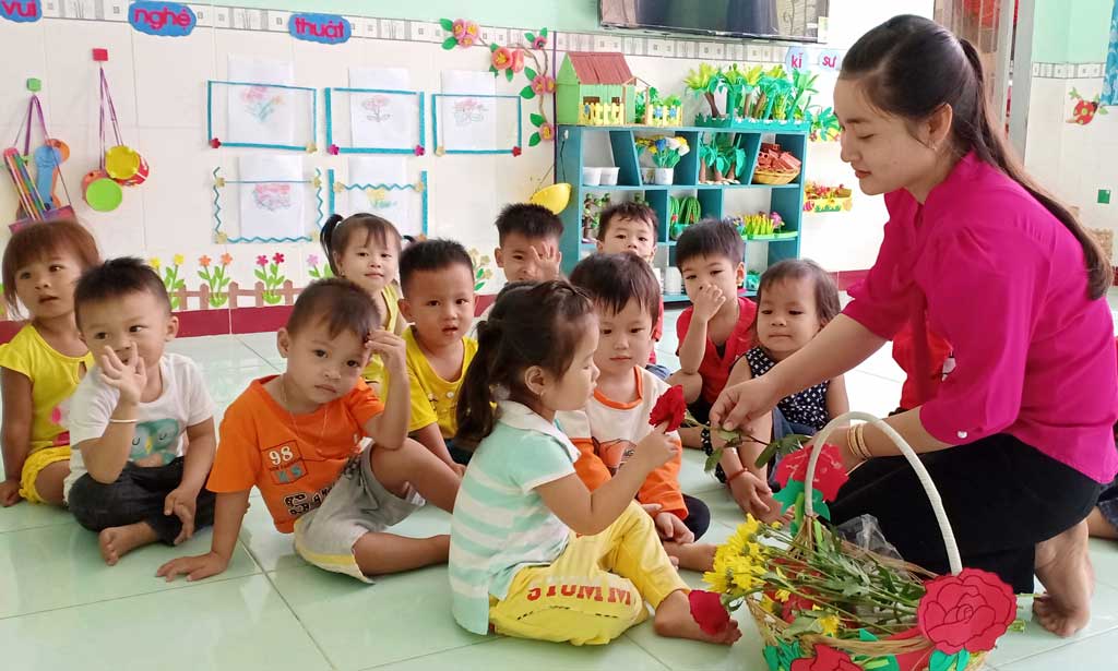 Vĩnh Trị: Huy động mọi nguồn lực xây dựng xã nông thôn mới Trường Mầm non Vĩnh Trị được đầu tư xây dựng kiên cố, cơ bản đáp ứng yêu cầu chăm sóc, nuôi dưỡng và giáo dục trẻ