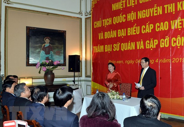 Chủ tịch Quốc hội gặp mặt cộng đồng người Việt Nam tại Vương quốc Bỉ