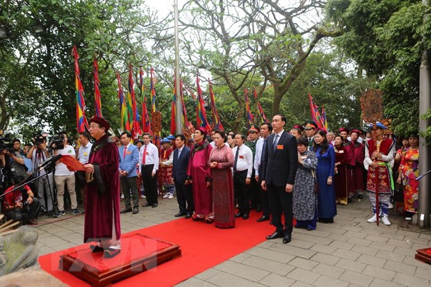 Linh thiêng lễ Giỗ Tổ Hùng Vương năm 2019 trên đỉnh Nghĩa Lĩnh Lễ Giỗ Tổ Hùng Vương năm 2019. (Ảnh: Thành Đạt/TTXVN)