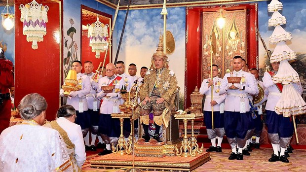 Nhà Vua Thái Lan Maha Vajiralongkorn Bodindradebayavarangkun trong ngày lễ đăng quang. (Nguồn: CGTN)