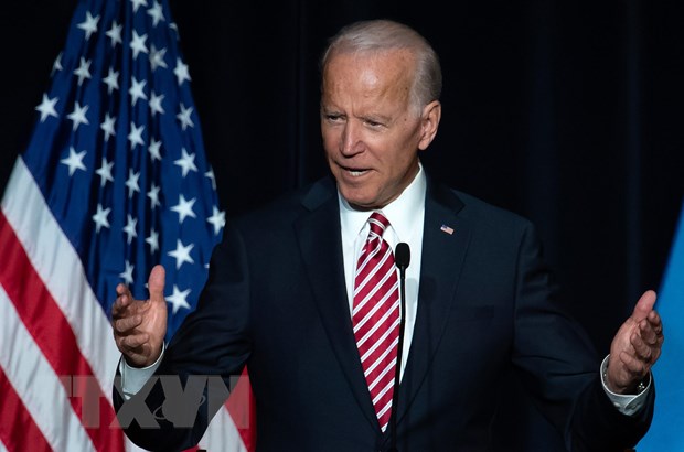 Ảnh tư liệu: cựu Phó Tổng thống Mỹ Joe Biden phát biểu tại Dover, Mỹ, ngày 16/3. (Nguồn: AFP/TTXVN)
