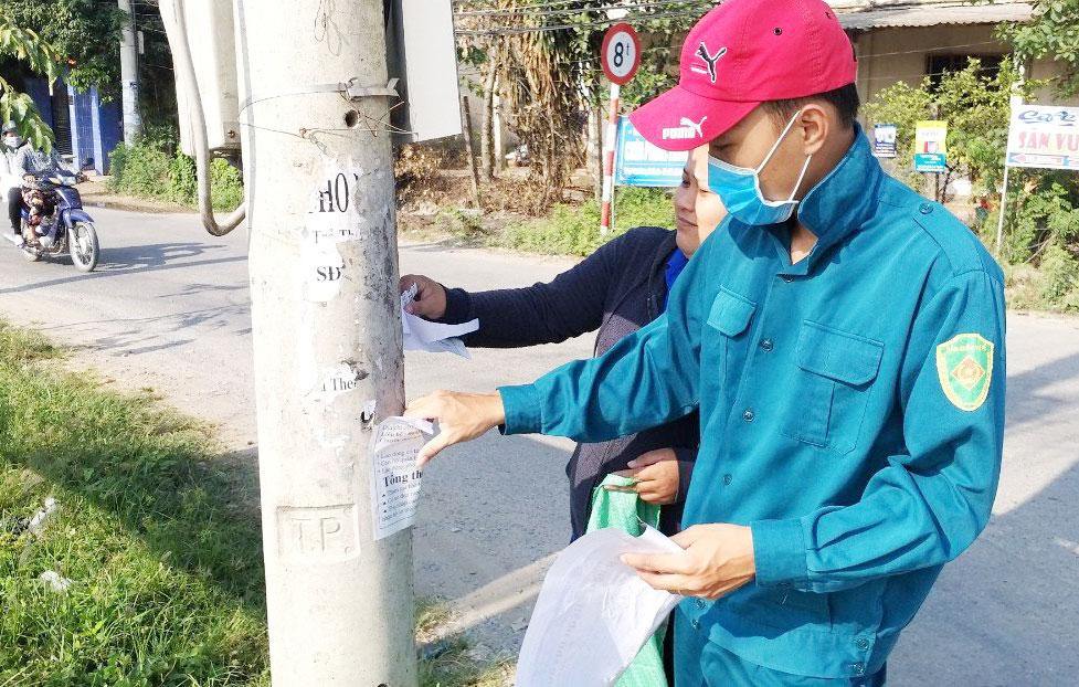 Đoàn viên, thanh niên thường xuyên ra quân giữ gìn mỹ quan các tuyến đường