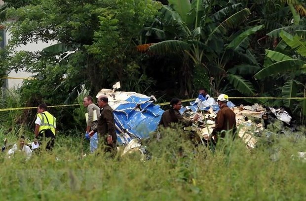 Hiện trường vụ rơi máy bay Boeing-737 tại La Habana, Cuba ngày 18/5. (Nguồn: EFE/TTXVN)