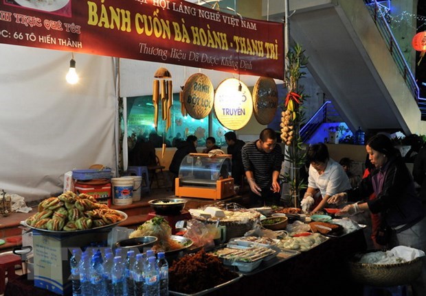 A booth at the first Hanoi Food Culture Festival last year (Photo: VNA)